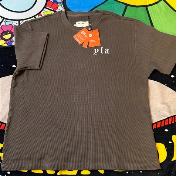 YoungLA Thermal Oversized Shirt Chocolate - Picture 4 of 15